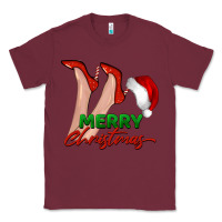 Burgundy merry Christmas heels Classic Tee - BarkalooDesign