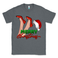 Charcoal Heather merry Christmas heels Classic Tee - BarkalooDesign