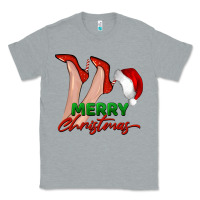 Heather Grey merry Christmas heels Classic Tee - BarkalooDesign