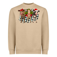 Mushroom Christmas heifers front view Heavyweight Sweatshirt - RanaPortraitStore