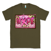 Army Green Hope Breast Cancer Classic Tee - FaDigitalArtStudio