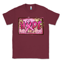 Burgundy Hope Breast Cancer Classic Tee - FaDigitalArtStudio