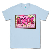 Dusty Blue Hope Breast Cancer Classic Tee - FaDigitalArtStudio