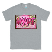 Heather Grey Hope Breast Cancer Classic Tee - FaDigitalArtStudio