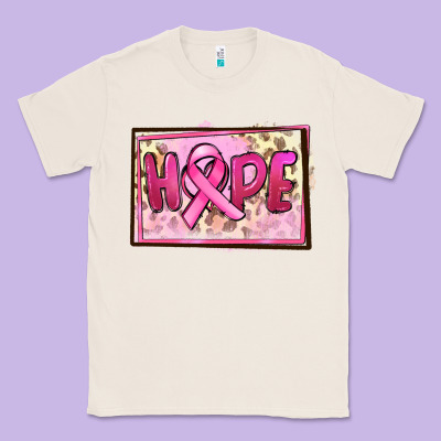 Hope Breast Cancer Classic Tee Designed By Fadigitalartstudio