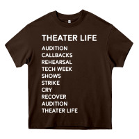Chocolate Brown theater life funny Heavy Core Tee - DesigneFamous
