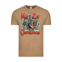 Vintage Coffee my first christmas baby safari animals Vintage Tee - LillyAllenDesigns