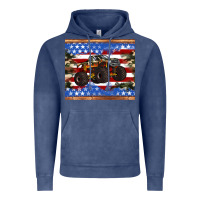 Vintage Denim monster truck american flag tumbler Vintage Hoodie - Artiststas