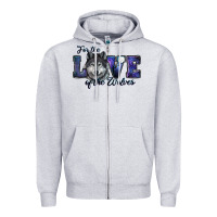 Heather Grey for the love of the wolves Zipper Hoodie - RanaPortraitStore