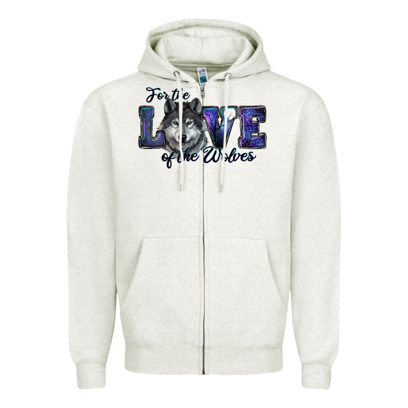 For The Love Of The Wolves Zipper Hoodie by RanaPortraitStore | Teevron