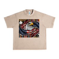 French Oak American eagle Urban Heavy Tee - CowhideDigitalArt