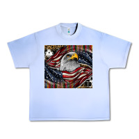 Grape Ice American eagle Urban Heavy Tee - CowhideDigitalArt
