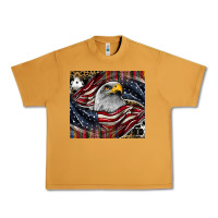 Peanut Butter American eagle Urban Heavy Tee - CowhideDigitalArt