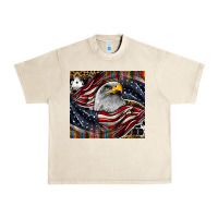 Sandshell American eagle Urban Heavy Tee - CowhideDigitalArt