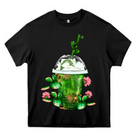 Black Western Cactus Cold Frappe Heavy Core Tee - FaDigitalArtStudio