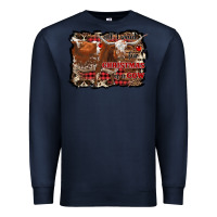 Navy all i want for christmas is a cow Premium Sweatshirt - RanaPortraitStore