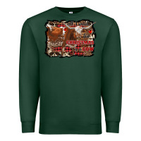 Sports Green all i want for christmas is a cow Premium Sweatshirt - RanaPortraitStore