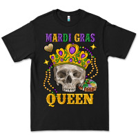 Black skull mardi gras queen Premium Tee - FaDigitalArtStudio