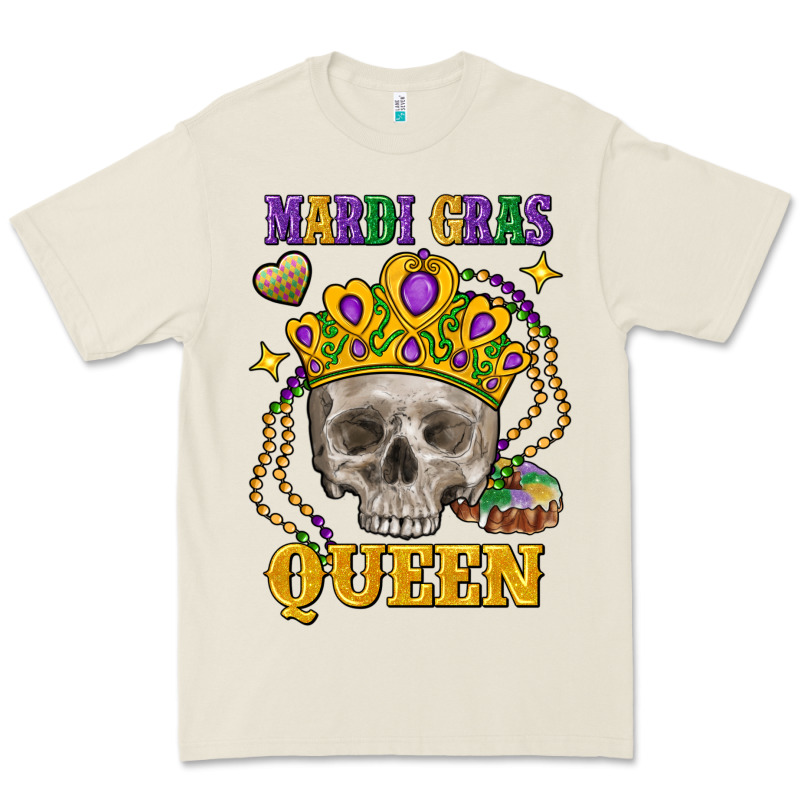 Skull Mardi Gras Queen Premium Tee by FaDigitalArtStudio | Teevron