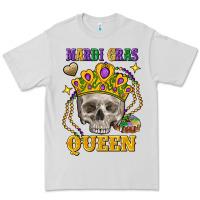 Dove Grey skull mardi gras queen Premium Tee - FaDigitalArtStudio