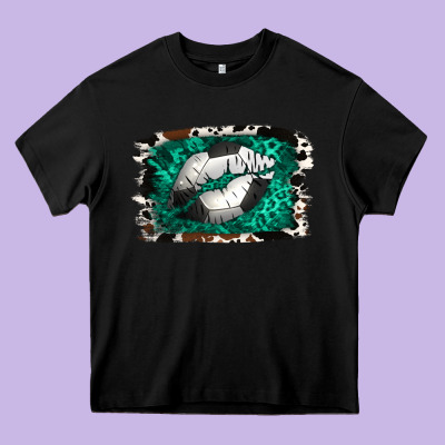 Soccer Lips Heavy Core Tee Designed By Jasminsmagicworld