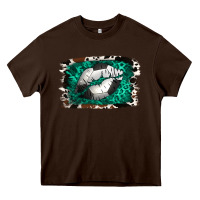 Chocolate Brown Soccer Lips Heavy Core Tee - Jasminsmagicworld