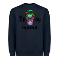 Navy spooky mama skull Heavyweight Sweatshirt - RanaPortraitStore
