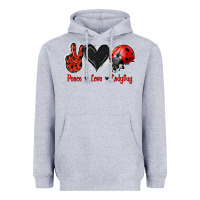 Peace Love Ladybug Heavyweight Hoodie | Teevron