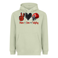 Matcha Peace Love Ladybug Heavyweight Hoodie - Jasminsmagicworld