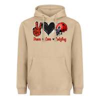 Mushroom Peace Love Ladybug Heavyweight Hoodie - Jasminsmagicworld