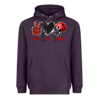 Plum Peace Love Ladybug Heavyweight Hoodie - Jasminsmagicworld