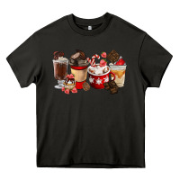 Asphalt Chocolate Love Coffee Cups Heavy Core Tee - FaDigitalArtStudio