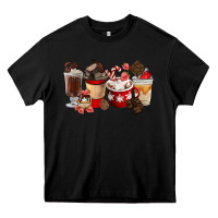 Black Chocolate Love Coffee Cups Heavy Core Tee - FaDigitalArtStudio