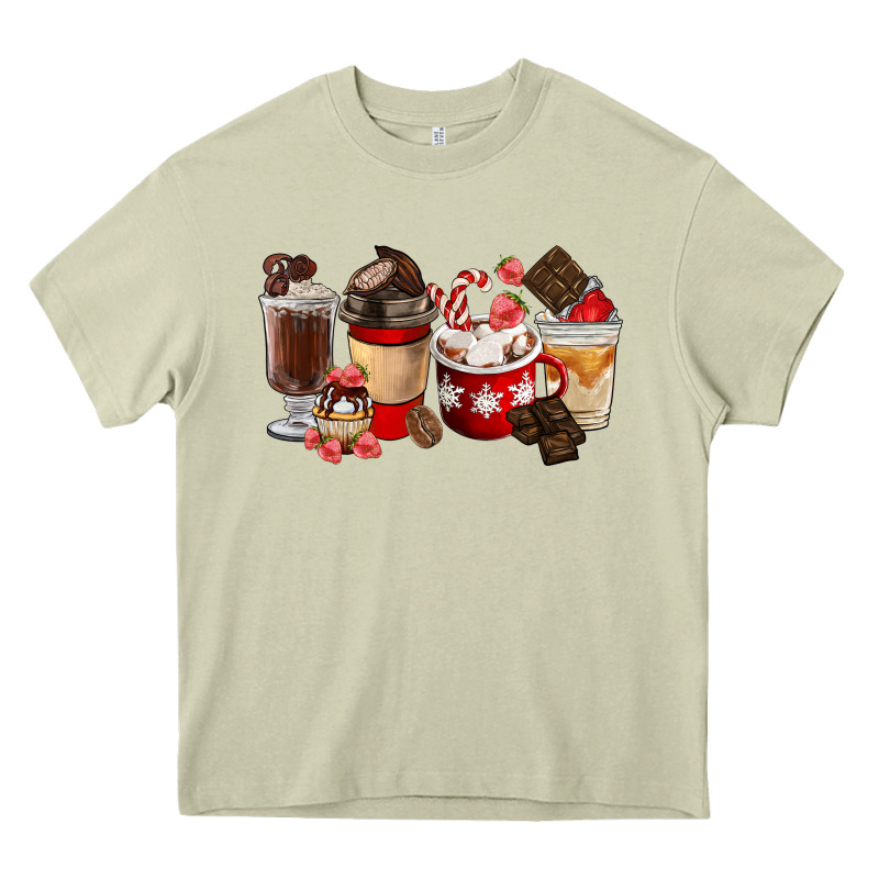 Chocolate Love Coffee Cups Heavy Core Tee by FaDigitalArtStudio | Teevron