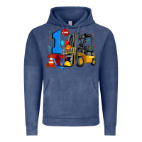 Vintage Denim forklift birthday one Vintage Hoodie - Artiststas