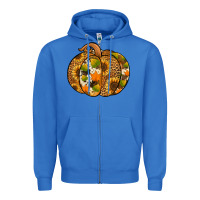 True Royal leopard cowhide sunflower pumpkin Zipper Hoodie - Jasminsmagicworld