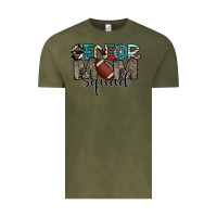 Vintage Olive senior mom squad football design Vintage Tee - CowhideDigitalArt