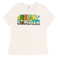 Bone Hello Summer Ladies Tee - CowhideDigitalArt