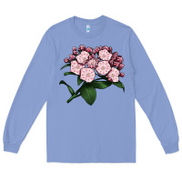 Colony Blue Mountain Laurel Flower Illustrations Long Sleeve Tee - LillyAllenDesigns