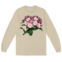 Mushroom Mountain Laurel Flower Illustrations Long Sleeve Tee - LillyAllenDesigns