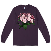 Plum Mountain Laurel Flower Illustrations Long Sleeve Tee - LillyAllenDesigns
