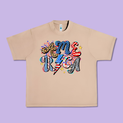 America Urban Heavy Tee Designed By Cowhidedigitalart