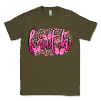 Army Green Faith Breast Cancer Classic Tee - FaDigitalArtStudio