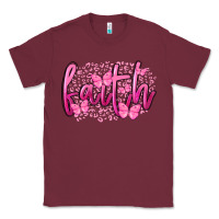 Burgundy Faith Breast Cancer Classic Tee - FaDigitalArtStudio