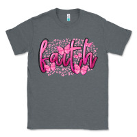 Charcoal Heather Faith Breast Cancer Classic Tee - FaDigitalArtStudio