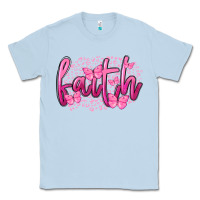 Dusty Blue Faith Breast Cancer Classic Tee - FaDigitalArtStudio