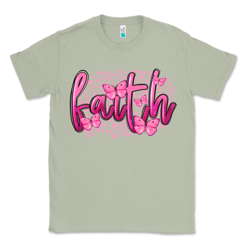 Faith Breast Cancer Classic Tee by FaDigitalArtStudio | Teevron