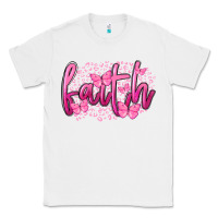 White Faith Breast Cancer Classic Tee - FaDigitalArtStudio
