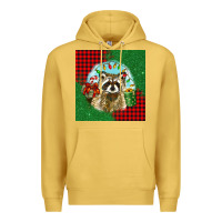 Antique Gold christmas raccoon Premium Hoodie - BarkalooDesign