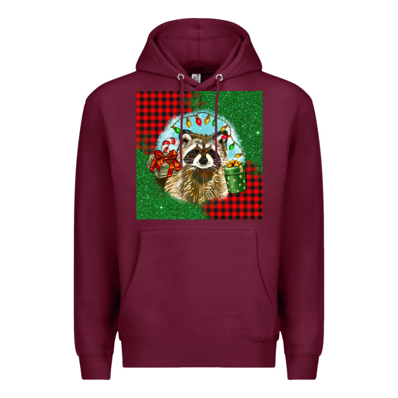 Christmas Raccoon Premium Hoodie by BarkalooDesign | Teevron